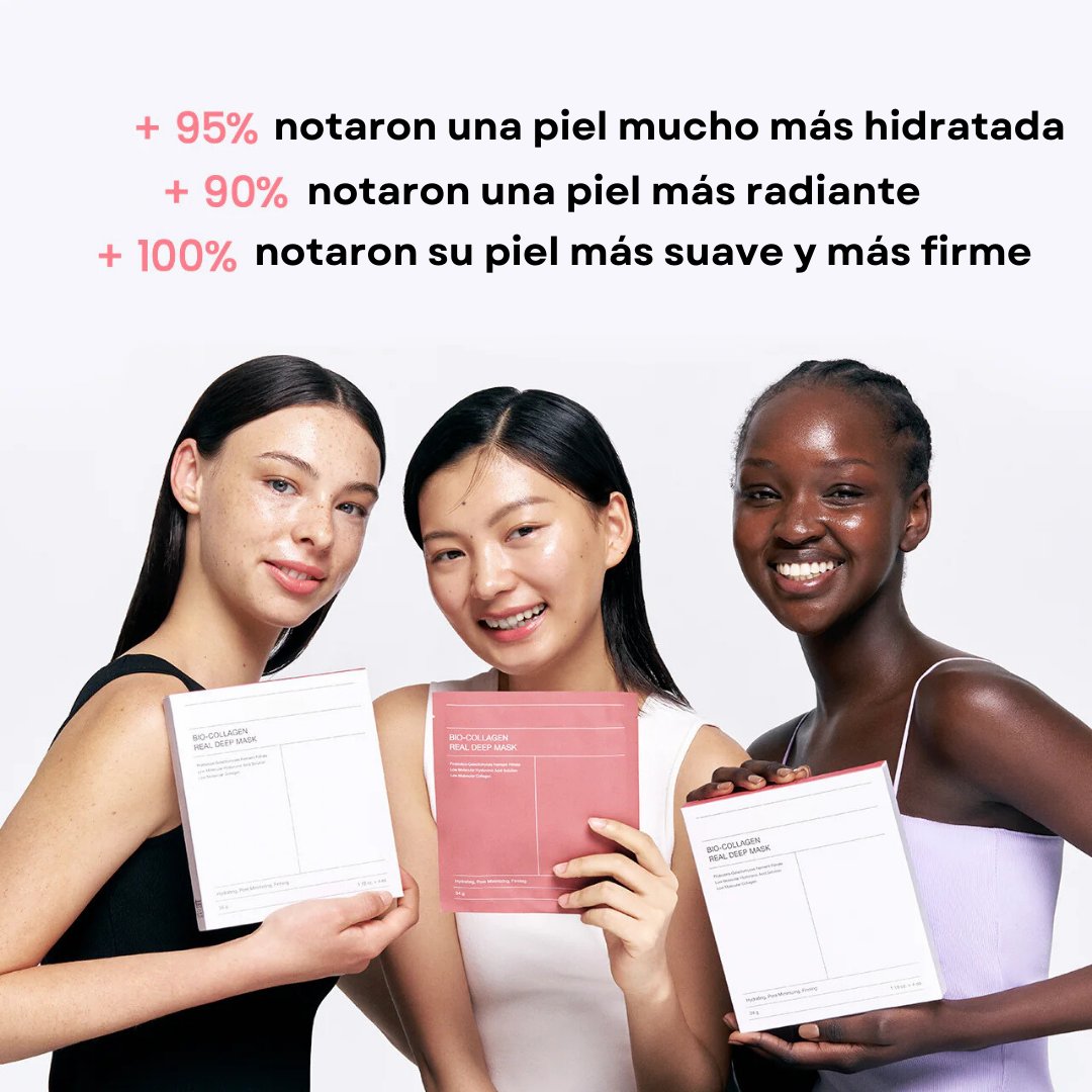 Mascarilla facial de Bio Colágeno (4 unidades)